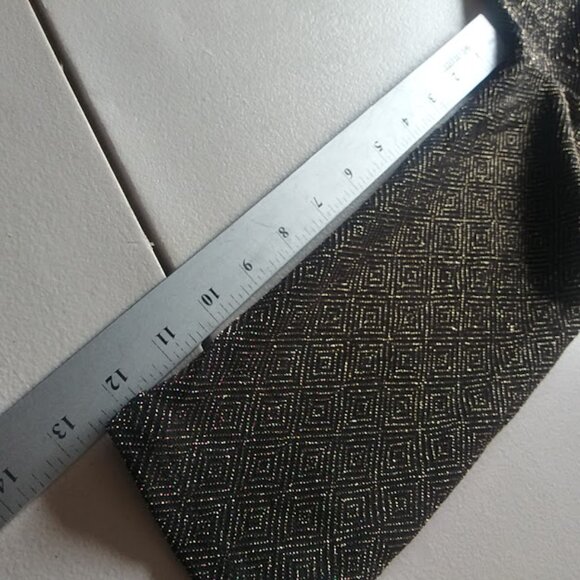 No Boundaries women's size XL black and gold cold shoulder metallic blouse - Picture 9 of 16